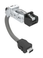 AMPHENOL COMMUNICATIONS SOLUTIONS DRPC61A001A40 以太网线缆, Cat6a, IX B型插头至45° RJ45插头, SFTP (屏蔽金属箔双绞线), 灰色, 1 m, 3.3 ft