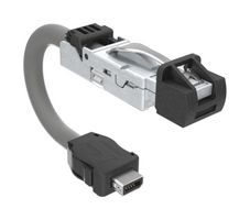 AMPHENOL COMMUNICATIONS SOLUTIONS DRPC61A009A40 以太网线缆, Cat6a, IX B型插头至RJ45插头, SFTP (屏蔽金属箔双绞线), 灰色, 1 m, 3.3 ft