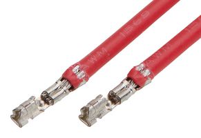 MOLEX 219676-2121 连接电缆, Mini-SPOX 2.5压接端子插座至Mini-SPOX 2.5压接端子插座, 2.95 ", 75 mm, Mini-SPOX 2.5 OTS 219676 Series, 红色