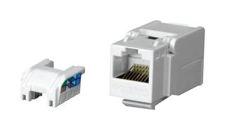 STEWART CONNECTOR SS-82000-005 模块连接器, Keystone, RJ45 插座, 1 x 1 (端口), 8P8C, Cat5e, 电缆安装