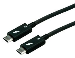ROLINE 11.02.9040 USB Cable, Type C Plug to Type C Plug, 500 mm, 19.7 ", Black