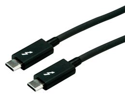 ROLINE 11.02.9041 USB Cable, Type C Plug to Type C Plug, 1 m, 3.3 ft, Black