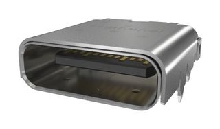 AMPHENOL COMMUNICATIONS SOLUTIONS 12401824E412A 连接器, USB, USB C, USB 3.2, 插座, 24 路, 表面安装, 直角型