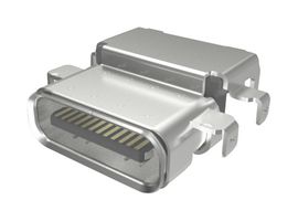 AMPHENOL COMMUNICATIONS SOLUTIONS 12402148E512A USB Connector, Hybrid, USB Type C, USB 3.2, Receptacle, 24 Ways, Surface Mount, Right Angle