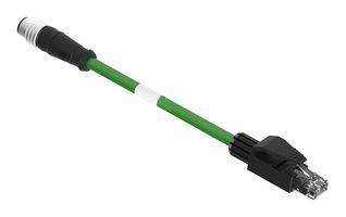 MOLEX 120108-8121 传感器电缆, M12, Micro-Change插头, RJ45 插头, 4路, 3 m, 9.8 ft, Micro-Change 120108 Series