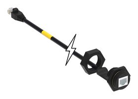MOLEX 130055-0002 以太网线缆, RJ45插头至RJ45插座, 黑色, 305 mm, 1 ft