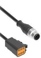 TELEMECANIQUE SENSORS XXZKITDM6 Sensor Cable, M12 Plug, Receptacle, 1 m, 3.3 ft, XX Series