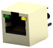 AMP - TE CONNECTIVITY 1734577-4 Modular Connector, RJ45 Jack, 1 x 1 (Port), 8P8C, Cat3, Through Hole Mount