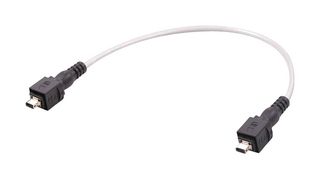 HARTING 33483535A21003 以太网线缆, IX B型插头至IX B型插头, 灰色, 300 mm, 11.8 "