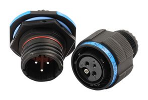 AMPHENOL SOCAPEX TV06ZN13E4P Circular Connector, TV Series, MIL-DTL-38999 Series III, Straight Plug, 4 Contacts, Crimp Pin