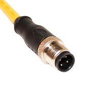 MUELLER ELECTRIC C4A05M010 Sensor Cable, 22 AWG, M12 Plug, Free End, 4 Positions, 10 m, 32.8 ft