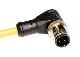 MUELLER ELECTRIC C4B05M005 传感器电缆, 22 AWG, 90° M12插头, 自由线端, 4路, 5 m, 16.4 ft