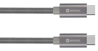SKROSS 2.700274 USB线缆, C型插头至C型插头, 2 m, 6.6 ft, USB 2.0, Space Grey