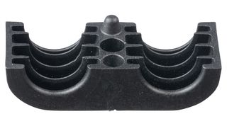 PANDUIT CLC62X2S8TL370 Fastener, 2-Position, 5/8", Corrugated Loom Clamp, Nylon 6.6 (Polyamide 6.6), Black, 72 mm, 28 mm