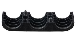 PANDUIT CLC75X3S8C370 Fastener, 3-Position, 3/4", Corrugated Loom Clamp, Nylon 6.6 (Polyamide 6.6), Black, 110 mm, 28 mm