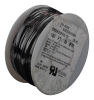 BELDEN 83008 010100 Wire, Hook Up, Hi Temp, PTFE, Black, 20 AWG, 7 x 28AWG, 100 ft