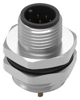 WURTH ELEKTRONIK 643050100608 Sensor Connector, WR-CIRC Series, M12, Male, 8 Positions, Solder Pin, Straight Panel Mount