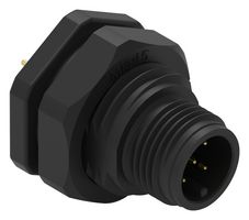WURTH ELEKTRONIK 643210100405 Sensor Connector, WR-CIRC Series, M12, Male, 5 Positions, PCB Pin, Straight Panel Mount