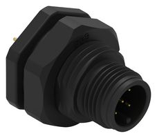 WURTH ELEKTRONIK 643210100605 Sensor Connector, WR-CIRC Series, M12, Male, 5 Positions, PCB Pin, Straight Panel Mount