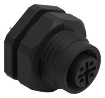 WURTH ELEKTRONIK 643220100604 Sensor Connector, WR-CIRC Series, M12, Female, 4 Positions, PCB Socket, Straight Panel Mount