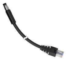 BANNER ENGINEERING STP-M8MRJ45-406 Sensor Cable, M8 Plug, RJ45 Plug, 4 Positions, 1.8 m, 6 ft
