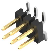 TE CONNECTIVITY 2MM-HB-D03-VS-00-H-TRP 引脚针座, 板至板, 2 mm, 2 排, 6 触点, 表面安装直型, AMPMODU Series