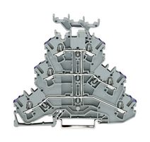 WAGO 2002-3238 接线端子, DIN导轨安装, 6 路, 22 AWG, 12 AWG, 2.5 mm², 推入式, 24 A