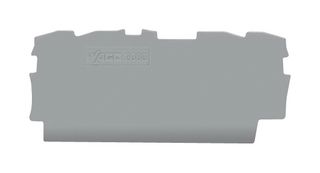 WAGO 2000-1491 Accessory, Grey, Wago TOPJOB S 2000 Series Rail Mount Terminal Blocks, End and Intermediate Plate