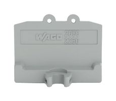 WAGO 2050-381 Accessory, Grey, TOPJOB® S Flange Mount Terminal Blocks - 2050 Series, End and Intermediate Plate