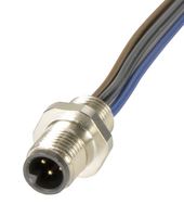 HARTING 21470000001 Sensor Cable, A Coded, M5 Plug, Free End, 4 Positions, 200 mm, 7.9 "