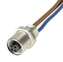 HARTING 21470000006 传感器电缆, 编码A, M5 插座, 自由线端, 3路, 200 mm, 7.9 "