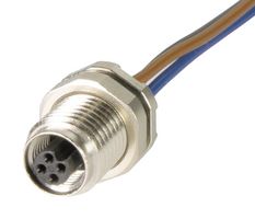 HARTING 21470000008 Sensor Cable, A Coded, M5 Receptacle, Free End, 3 Positions, 200 mm, 7.9 "
