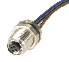 HARTING 21470000009 Sensor Cable, A Coded, M5 Receptacle, Free End, 4 Positions, 200 mm, 7.9 "