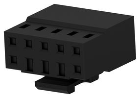 TE CONNECTIVITY 2MM-RCP-D05-BX 连接器外壳, 2MM-RCP Series, 插座, 10 路, 2 mm, AMPMODU 2mm系列28-24AWG 2316113和30-28AWG 2316114插座触点
