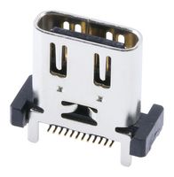 MOLEX 221608-0001 连接器, USB, USB C, USB 3.2, 插座, 24 路, 表面安装, 通孔安装, 垂直