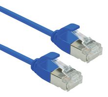 ROLINE 21.15.3347 以太网线缆, Cat6a, RJ45插头至RJ45插头, FUTP (金属箔无屏蔽双绞线), 浅蓝, 5 m, 16.4 ft