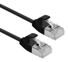 ROLINE 21.15.3351 以太网线缆, Cat6a, RJ45插头至RJ45插头, FUTP (金属箔无屏蔽双绞线), 黑色, 300 mm, 11.8 "