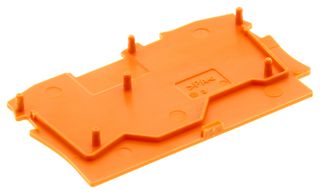 WAGO 2002-1292 附件, 2001-120x 和 2002-120x 2 导体 35mm DIN 轨接线端子系列, 2 导线端板和中间板 - 橙色
