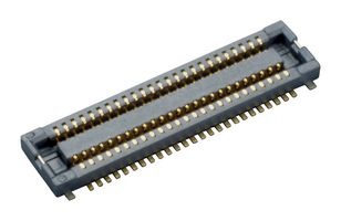 PANASONIC AXT550124 Mezzanine Connector, Receptacle, 0.4 mm, 2 Rows, 50 Contacts, Surface Mount, Copper