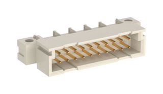 ERNI - TE CONNECTIVITY 384275-E 连接器, DIN 41612, 直角, 20 触点, 插头, 2.54 mm, 2排, a + b