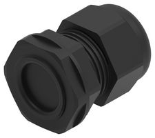 ENTRELEC - TE CONNECTIVITY 1SNG626072R0000. 电缆压盖, 带锁紧螺母, M25 x 1.5, 11 mm, 17 mm, 尼龙6 (聚酰胺 6), 黑色, IP66, IP68