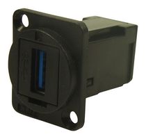 CLIFF ELECTRONIC COMPONENTS CP30255 USB适配器, 黑色塑料, CSK, R/A, USB A 插座, USB A 插座, USB 3.0, FT Series, 铜合金