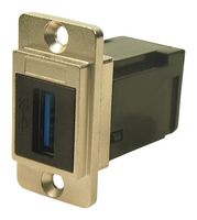 CLIFF ELECTRONIC COMPONENTS CP30755M USB Adapter, Metal, CSK, R/A, USB Type A Receptacle, USB Type A Receptacle, USB 3.0