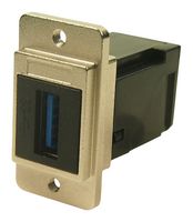 CLIFF ELECTRONIC COMPONENTS CP30755M3 USB Adapter, Metal, M3, R/A, USB Type A Receptacle, USB Type A Receptacle, USB 3.0
