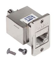 L-COM ECF110C5E-S Modular Connector, RJ45 Jack, 1 x 1 (Port), 8P8C, Cat5e, Panel Mount