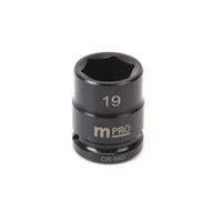 MULTICOMP PRO MP12-CRMO19 六角套筒,19 mm x 38 mm,1/2"驱动尺寸,铬钼钢,DIN3121,汽车维修