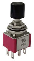 MULTICOMP PRO MP-PB8-BB12A1QE-1 按钮开关, DPDT, 开-(关), 圆形柱塞, 黑色