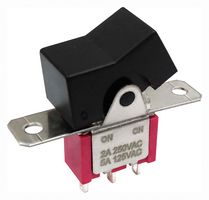 MULTICOMP PRO MP-R2-2B-A-5-10 翘板开关, 小型, 开-开, SPDT, 不发光, 面板安装, 黑色