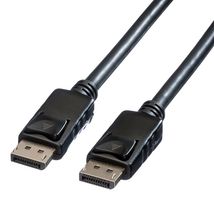 ROLINE 11.04.5984 Audio / Video Cable Assembly, DisplayPort Plug, DisplayPort Plug, 16.4 ft, 5 m, Black