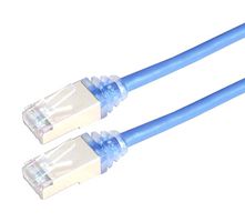 L-COM TRD628ABL-5 以太网线缆, Cat6a, RJ45插头至RJ45插头, STP (屏蔽双绞线), 浅蓝, 1.52 m, 5 ft
